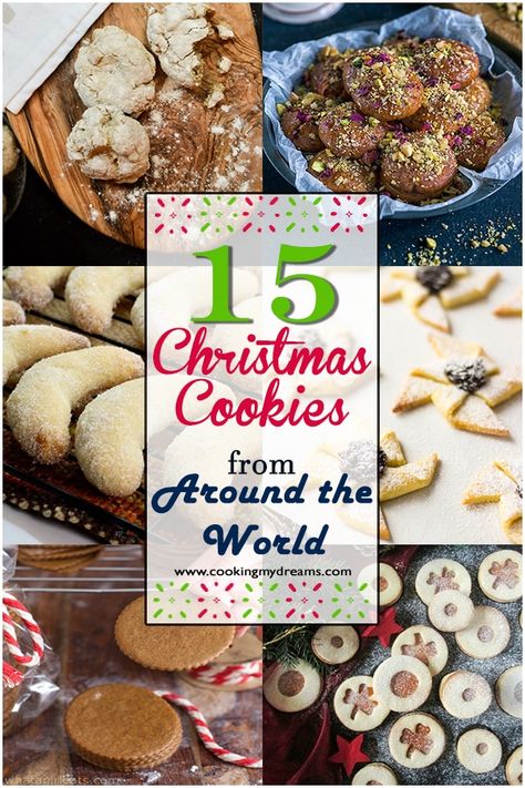 Cookies Around The World, Cookies From Around The World, Christmas Traditions Around The World, The Best Christmas Cookies, Desserts Around The World, Traditional Christmas Cookies, Italian Christmas Cookies, Around The World Food, Traditions Around The World