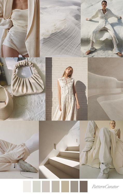 PATTERN CURATOR ... inspired by white sand mood board / #pattern #sand #moodboard Mood Board Fashion Inspiration, Pattern Curator, Fashion Trending Moodboard, Desain Editorial, Color Trends Fashion, Fashion Design Portfolio, Fashion Portfolio, Fashion Mood Board, Mood Board Fashion