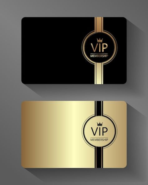 Black White Gold Logo Design, I Card Design, Vip Background, Vip Card Design, Vip Design, Vip Logo, Id Card Design, Business Card Design Black, Frames Design Graphic