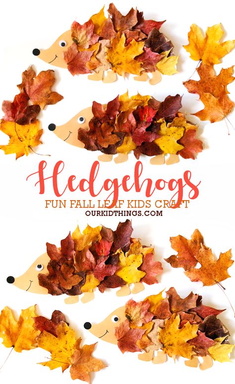 Paper Plate Fall Leaf Hedgehog Craft Paper Plate Autumn Craft, Leaf Pumpkin Craft, Hedgehog Pinecone Craft, Paper Plate Hedgehog, Squirrel Leaf Craft, Fall Hedgehog Craft, Fall Crafts Kids Preschool, Toddler Leaves Crafts, Leaf Animal Craft