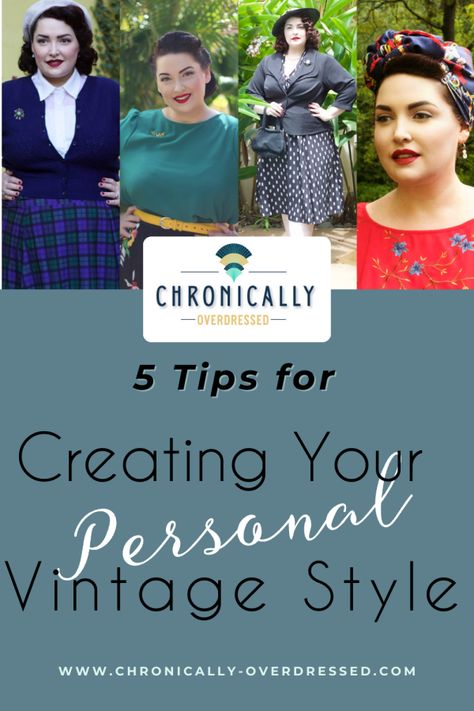 5 Tips for Creating Your Personal Vintage Style - Vintage Style Inspiration 50s Clothing, Retro Wardrobe, Fashion Style Tips, Vintage Fashion 1930s, Vintage Hairstyles Tutorial, Vintage Guide, Vintage Attire, Style Inspiration Vintage, 1940s Hairstyles