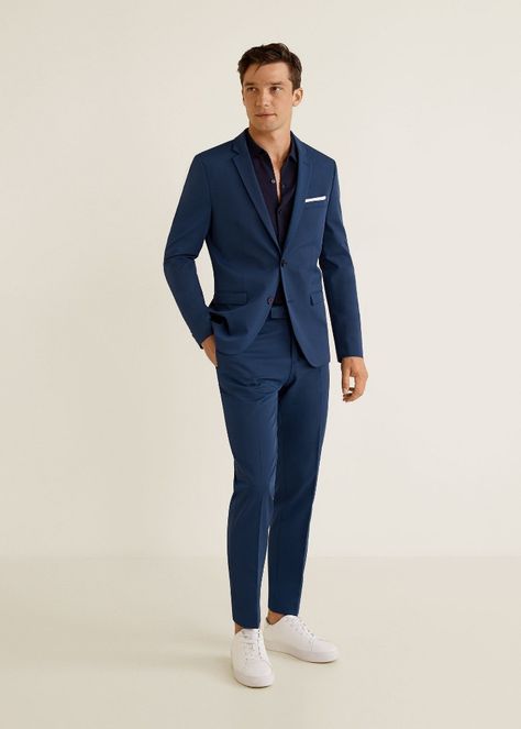 Blue Suit For Men, Summer Wedding Suit, Mens Prom, Summer Wedding Suits, Suits And Sneakers, Suit For Wedding, Slim Fit Suit Pants, Stylish Mens Suits, Blazer Outfits Men