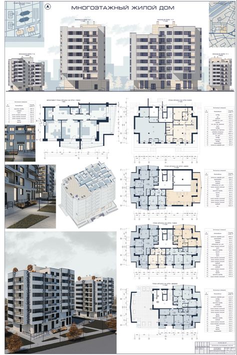 multi-storey residential building Small Apartment Building Design, Residential Building Plan, Residential Architecture Apartment, Multi Storey Building, Building Design Plan, Small Apartment Building, Apartments Exterior, House Plans Mansion, Residential Building Design