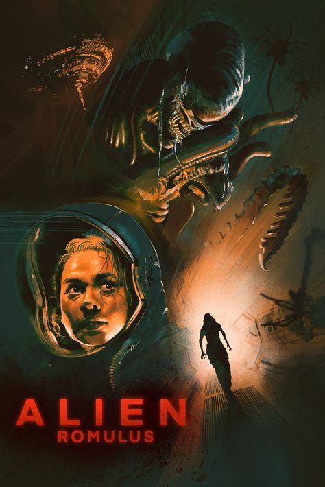 ALIEN: ROMULUS (2024) poster design by Chris Miller Alien Romulus Poster, Alien Romulus, Alien Franchise, Alien Movies, Horror Wallpaper, Alien Xenomorph, Predator Alien Art, Alien Movie, Chris Miller