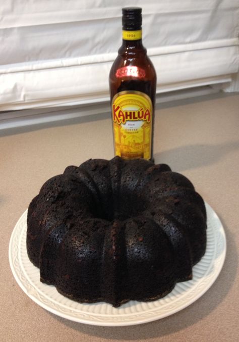 Kahlua Cake, Kahlua Recipes, Three Family, Cake From Scratch, Homemade Chocolate Cake, Boozy Desserts, Sweet Butter, Cake Shapes, Bundt Cakes Recipes