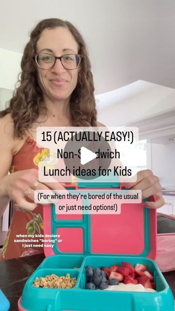 Amy Palanjian on Instagram: "YTF BTS Day 7: Actually EASY non-sandwich lunches for kids. Yummy options to send to daycare, preschool, or elementary school—for when sandwiches are "boring" or just as other easy ideas. SAVE and share this one! ⠀⠀⠀⠀⠀⠀⠀⠀⠀ And comment LINKS for more details on these lunches plus my top kids lunch gear shown in this video. ⠀⠀⠀⠀⠀⠀⠀⠀⠀ https://www.yummytoddlerfood.com/category/advice/school-lunch/ ⠀⠀⠀⠀⠀⠀⠀⠀⠀ #kidslunch #backtoschool #toddlerlunch #easylunch" Non Sandwich School Lunch, Big Kid School Lunch Ideas, Lunchbox Ideas For Picky Eaters, On The Go Lunches For Kids, Preschooler Meal Ideas, Picky Kindergarten Lunch Ideas, Simple School Lunches For Kids, Easy Fun Lunch Ideas, Kids Christmas Lunch Ideas For School