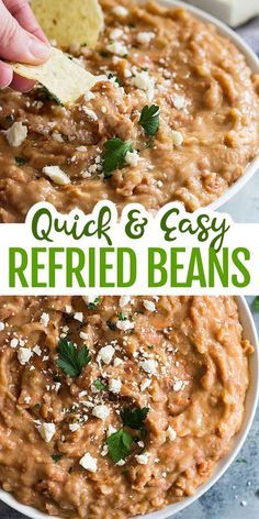 Refried Beans Recipe Easy, Easy Refried Beans, Make Refried Beans, Pinto Bean Recipes, Homemade Refried Beans, Refried Beans Recipe, Frijoles Refritos, Mexican Dish, Burrito Bowls