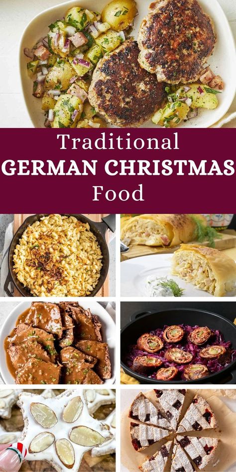 German Christmas Recipes German Christmas Recipes, German Christmas Desserts, German Cuisine Recipes, Christmas Potluck Dishes, Main Dish Ideas, German Main Dishes, Christmas Food Recipes, Traditional German Christmas, Easy German Recipes