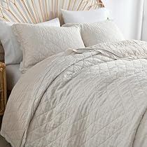 Beige Farmhouse, King Size Quilt Sets, Farmhouse Bedding, Cotton Bedding Sets, King Size Quilt, Bed Linen Sets, Coverlet Set, Diamond Stitch, Quilt Set