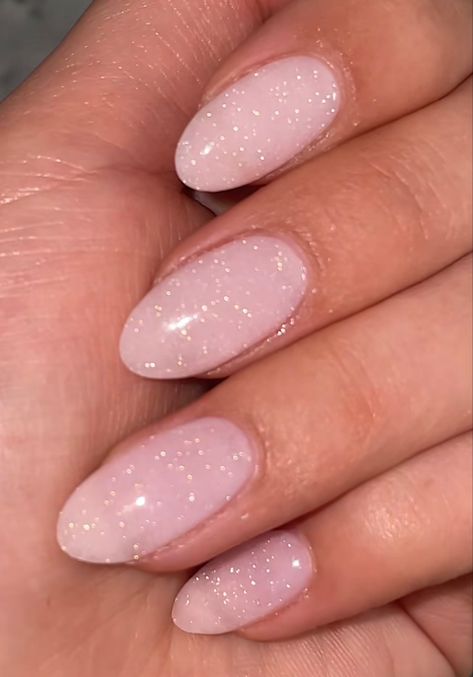 Sparkly Pink Nails, White Sparkle Nails, Pink Sparkle Nails, Pink Sparkly Nails, Blush Pink Nails, Pink Glitter Nails, White Glitter Nails, Her Nails, Sparkle Nails