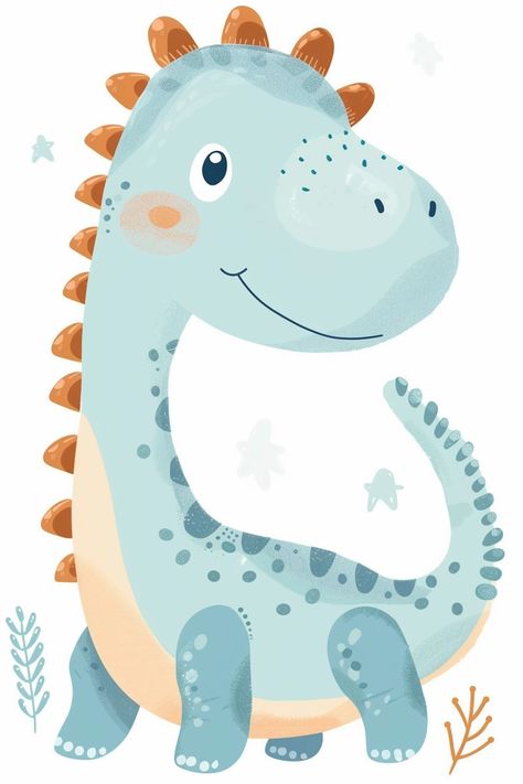 Midjourney Feed Head Illustration, Logo Animal, Blue Dinosaur, Dinosaur Illustration, Baby Frame, Shark Party, Baby Drawing, Dinosaur Theme, Big Head