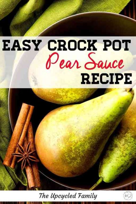 Pear Canning, Preserve Pears, Pear Sauce Recipe, Pear Sauce, Apple Pie Filling Recipes, Pear Butter, Canned Pears, Pie Filling Recipes, Pear Recipes