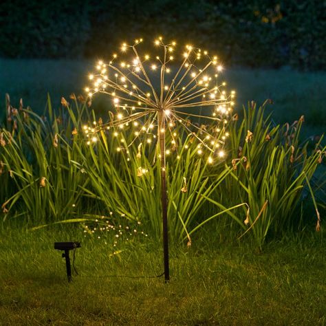 Solar Dandelion Outdoor Light - Gifts - LIGHT STYLE LONDON | MOM Dandelion Light, Starburst Light, Dandelion Flower, Garden Borders, Solar Garden, Garden Features, Solar Lights Garden, Easy Garden, Garden Lovers