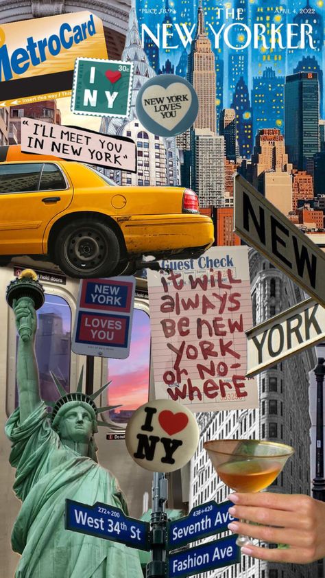 🗽🏙️🚕 #nyc #newyork #collage #newyorkcity #aesthetic #vibes #city #love #art #fyp #shufflefyp #inspo Nyc Collage, Nyc Wallpaper, New York Vibes, City Love, New York Wallpaper, Travel Collage, Nyc Girl, Nyc Aesthetic, Nyc Life