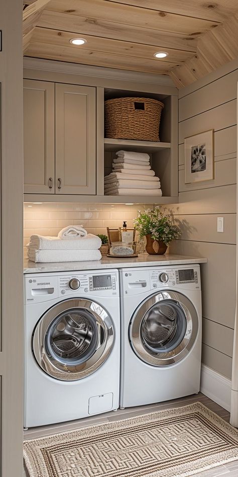 Dream Laundry Room, Laundry Room Layouts, Laundry Room Renovation, Laundry Room Ideas, Laundry Room Remodel, Laundry Room Inspiration, Laundry Closet, Laundry Room Diy, Small Laundry Room