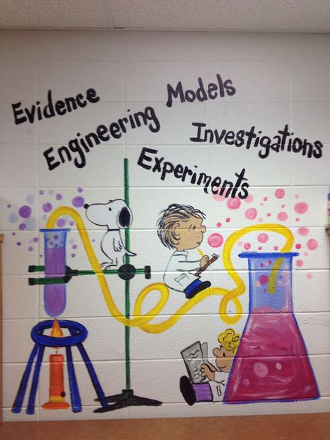 Science Lab Decorations, Science Room, Science Classroom Decorations, Science Boards, Science Decor, Biology Classroom, Stem Classroom, Stem Challenge, School Murals