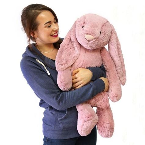 Jelly Cat Bunny, Kaws Toys, Pink Stuffed Animals, Jellycat Bunny, Big Bunny, Bunny Soft Toy, Baby Stuffed Animals, Cute And Cuddly, Country Walk