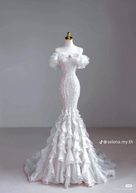 Wedding Dresses Extravagant Ball Gowns, Elegant Fancy Dresses, Hey Couture Wedding Dress, Fish Tail Dress, Mermaid Look, Fashion Party Dress, Elegant Party Dress, Pearl Wedding Dress, Gowns Dresses Elegant