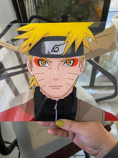 Naruto Painting Ideas On Canvas, Anime Canvas Painting, Marvel Room, Naruto Painting, Anime Painting, Case Anime, Naruto Drawings, Anime Canvas Art, Glass Paint