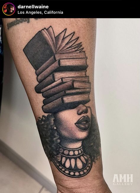 Tattoo On Head For Women, Blm Tattoo Ideas, Upper Arm Tattoos Black Women, Black Queen Tattoo, Black Woman Tattoo, Empowerment Tattoo, 2023 Workout, Typography Tattoo, African Tattoo