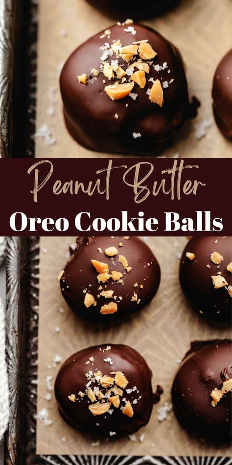 Peanut Butter Oreo Cookie Balls - I Heart Eating Cookie Balls Recipe, Cooking Desserts, Oreo Truffles Recipe, Oreo Cookie Balls, Butter Desserts, Cookie Balls, Peanut Butter Oreo, Chocolate Candy Recipes, Chocolate Balls