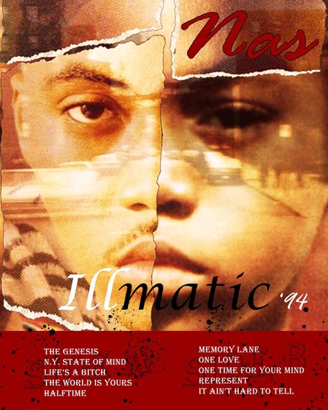 I recreated the iconic Illmatic cover album from Nas Nas Album Poster, Nas Poster, Nas Albums, Nas Illmatic, Cover Album, Names With Meaning, Hip Hop Music, Memory Lane, To Tell