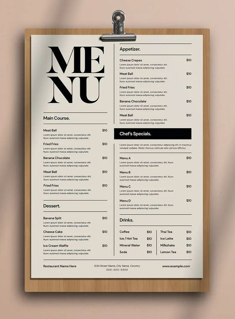 Menu Design Layout, Menu Design Inspiration, Cafe Menu Design, Menu Card Design, Café Design, Menue Design, Menu Layout, Food Menu Template, Menu Design Template