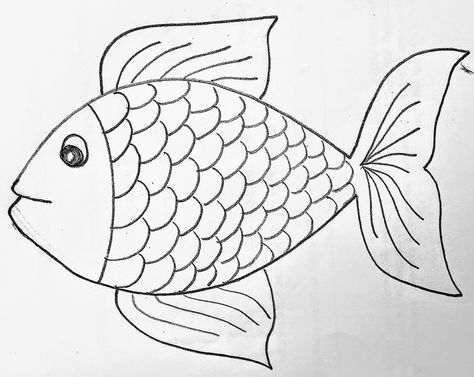 #easydrawing #fish Please subscribe my youtube channel ❤️ Fish Outline Drawing, How To Draw A Fish, Drawing Ideas Easy Sketches, Simple Fish Drawing, Fish Drawing Simple, Fishes Drawing, Drawing Of Fish, Fish Art Drawing, Fish Drawing Easy