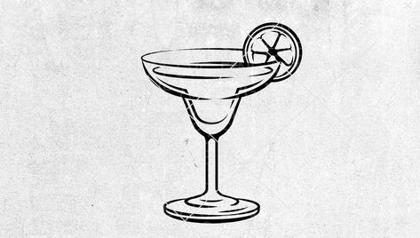 Fine Line Margarita Glass Tattoo, Margarita Tattoo Design, Drink Tattoo Cocktails, Margarita Tattoo Drinks, Margarita Glass Tattoo, Cocktail Glass Tattoo, Cocktail Tattoo, Panda Bear Tattoos, Madrid Tattoo