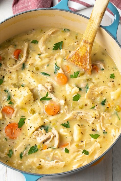 Easy Homemade Chicken And Dumplings, Pressure Cook Frozen Chicken, Homemade Chicken And Dumplings Recipe, Chicken And Dumpling Soup, Chicken Dumplings Recipe, Chicken And Dumplings Recipe, Homemade Chicken And Dumplings, Dumpling Soup, Dumpling Dough