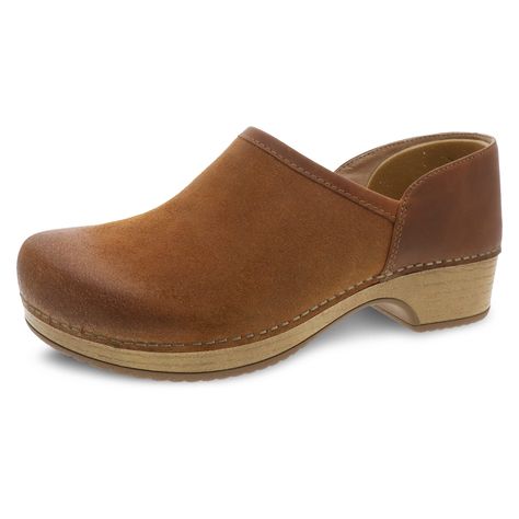 PRICES MAY VARY. SIMPLE STYLE: Our Brenna clog offers classic style with our patented stapled construction; perfect for casual work days or the weekend, these versatile women's shoes have you covered comfortably. QUALITY CONSTRUCTION: These versatile shoes are made with premium leather uppers, and leather and soft textile linings. The fresh take on our classic style gives you the features you love in a look that will give your wardrobe an upgrade. MEMORY FOAM: Leather covered dual-density EVA fo Chef Shoes, Athleisure Shoes, Dansko Clogs, European Shoes, Suede Clogs, Slip On Shoe, Nursing Shoes, Fall Days, Stylish Sandals