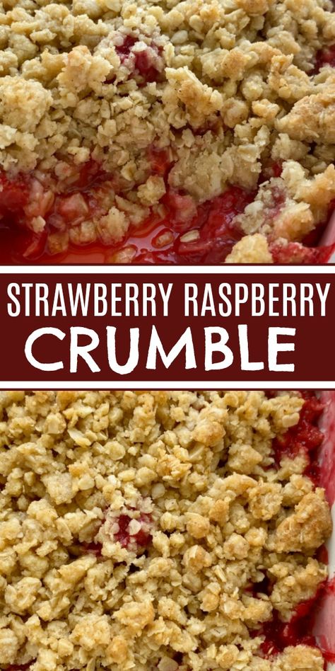 Fruit Crumble Recipe, Raspberry Crisp, Fruit Crisp Recipe, Crisp Recipes, Peach Dessert, Strawberry Crisp, Raspberry Crumble, Peach Crumble, Raspberry Desserts