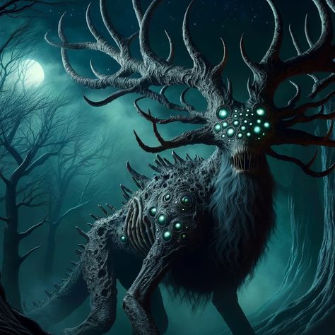 Embrace the terror of the unknown with this Lovecraftian deer monster. Twisted antlers, glowing eyes, and an otherworldly aura make this creature both fascinating and horrifying. Perfect for your dark fantasy collection. 🦌🌌👁️ #LovecraftianHorror #FantasyArt #DarkForest #Lovecraftian, #HorrorArt, #DeerMonster, #DarkFantasy, #EerieGlow, #TwistedAntlers, #GlowingEyes, #NightmareFuel, #FantasyCreatures, #MysticalForest, #SpookyArt, #FantasyHorror, #CreepyScene, #DarkArt, #Macabre Fantasy Dark Creature, Deer Monster Art, Dark Fantasy Animals, Evil Fantasy Creatures, Fantasy Creatures Art Dark, Creepy Deer Art, Fantasy Horror Creatures, Dark Fantasy Monster, Deer Monster