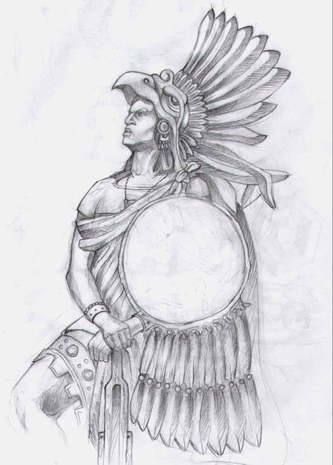 Aztec warrior tatto Aztec Eagle, Eagle Warrior, Aztec Warrior Tattoo, Aztec Drawing, Aztec Artwork, Mayan Tattoos, Mexican Art Tattoos, Aztec Tattoo Designs, Navajo Art