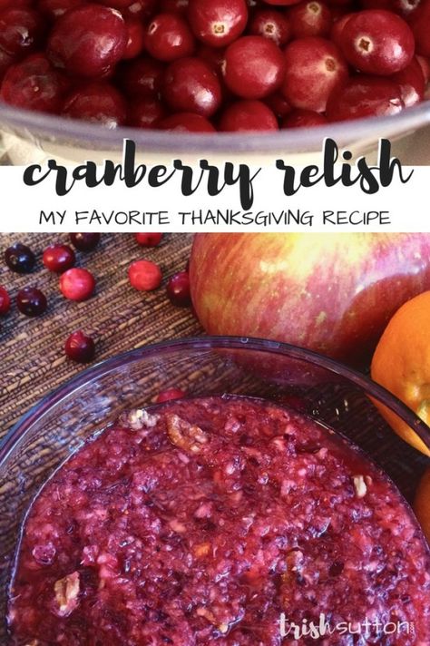 Cranberry Orange Relish, Relish Recipe, Best Paleo Recipes, Orange Apple, Easy Thanksgiving Recipes, Cranberry Relish, Holiday Ham, Clean And Delicious, Cranberry Salad