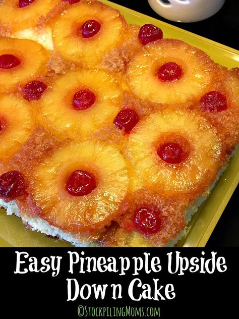 Easy Pineapple Upside Down Cake Easy Pineapple Upside Down Cake, Pineapple Upside Cake, Creole Kitchen, Pineapple Upside Down Cake Recipe, American Dessert, Upside Down Cake Recipe, Cake Pretty, Cake Classic, Easter Food Appetizers