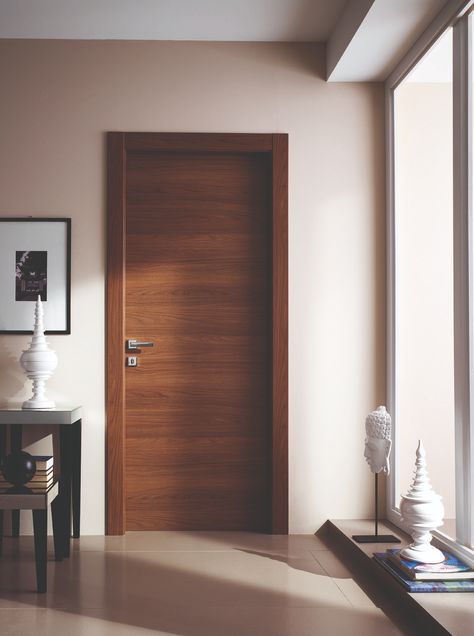 STILIA | Walnut door By GIDEA Doors Room Modern, Wooden Door Room, Doors Wooden Interior, Wooden Interior Doors Modern, Contemporary Wood Doors Interior, Wooden Door Window Design, Door Design Ideas Bedroom, Laminates For Doors, Room Door Sunmica Design