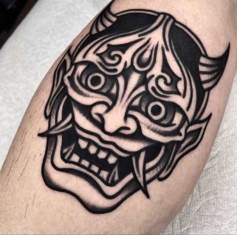 Traditional Tattoo Black And Grey, Traditional Tattoo Black And White, Shen Long Tattoo, Traditional Black Tattoo, Hannya Mask Tattoo, Mandala Hand Tattoos, Traditional Tattoo Old School, Filigree Tattoo, Special Tattoos