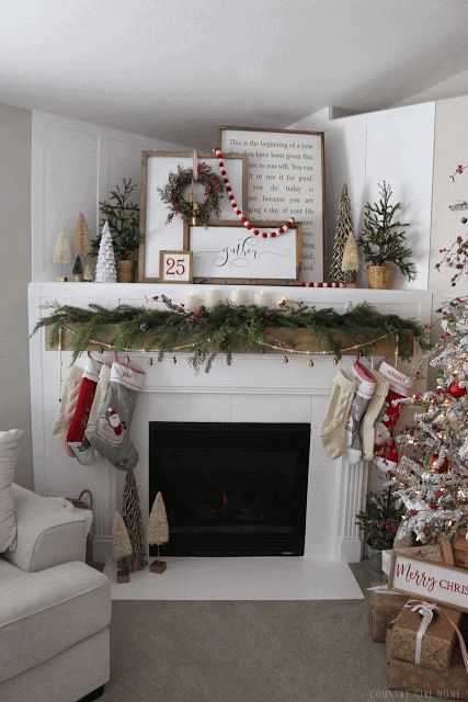 Christmas Decor Corner Fireplace, Christmas Corner Fireplace Decor, Christmas Corner Mantle Decor, Corner Mantle Christmas Decor, Corner Fireplace Christmas Decorations, Corner Mantle Ideas, Deep Corner Fireplace Mantle Decor, Corner Fireplace Christmas Decor, Deep Corner Fireplace Decor