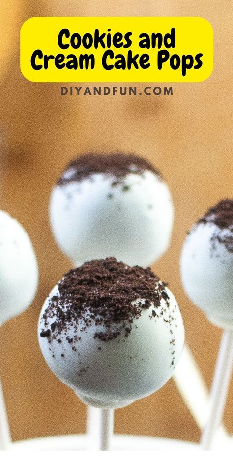 ookies and Cream Cake Pops, a simple no bake dessert or snack recipe inspired by a popular Starbucks treat recipe. Read more at: https://diyandfun.com/cookies-and-cream-cake-pops/ #starbucks #copycatrecipe #cakepops Starbucks Cookies And Cream, Cookies And Cream Cake Pops, Oreo Cake Pops Recipe, Cookies And Creme Cake, Starbucks Cookies, Starbucks Cake Pops, Oreo Cake Pops, Chocolate Covered Desserts, Simple Food Recipes