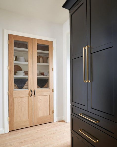 Sherwin Williams Tricorn Black: Should You Pick This Paint? Sherwin Williams Tricorn Black, Black Bar Cabinet, Black Powder Room, Powder Room Paint, Black Walls Bedroom, Tricorn Black, Basement Painting, Black Paint Color, Built In Pantry