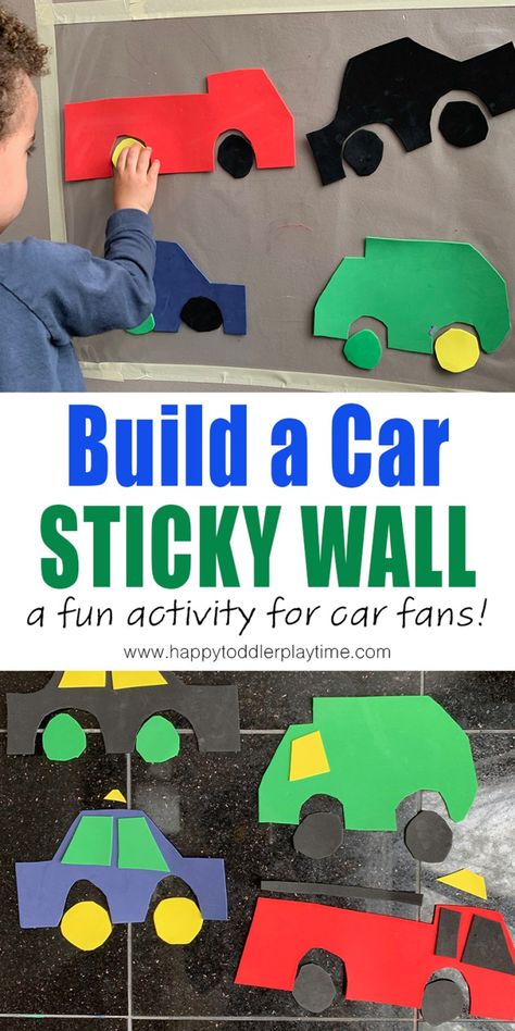 35+ Toy Car and Truck Activities for Kids - HAPPY TODDLER PLAYTIME Infant Car Activities, Car Activity For Preschool, Car Provocations, Cars Activities For Toddlers, Transportation Fine Motor Activities, Transport Eyfs Activities, Thankful Preschool, Car Activities For Toddlers, Puppy Activities