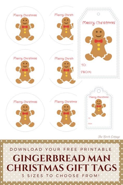 Gingerbread Gift Tags Free Printable, Gingerbread Man Gift Tags, Gingerbread Tags Free Printable, Gingerbread Gift Tags, Gingerbread Printables Free, Gingerbread Tags, Free Printable Gingerbread Man, Gift Tag Ideas, Diy Friend