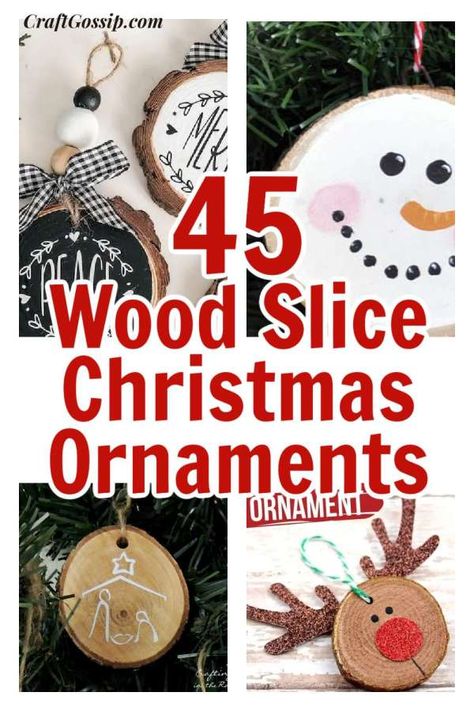 Wood Slices Crafts Christmas, Wood Slice Crafts Diy, Wooden Ornaments Diy, Scandinavian Christmas Ornaments, Wood Cookies, Snow Men, Circle Crafts, Candles Diy, Wood Slice Crafts