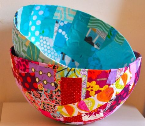 Balloon Bowls, Fabric Balloon, Scrap Fabric Crafts, Fabric Bowls, Kids Create, Easy Craft, Camping Art, Easy Crafts For Kids, Crafty Craft