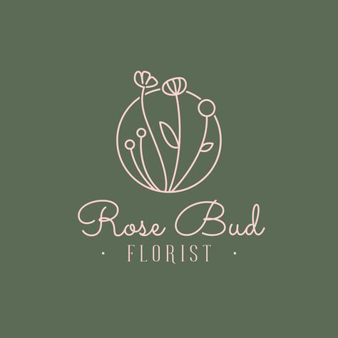 Flower Logo Design Ideas, Flower Logo Inspiration, Bouquet Logo, Creative Logo Design Art, Rose Logo, Florist Logo, Flower Logo Design, Shop Logo Design, Logo Design Art