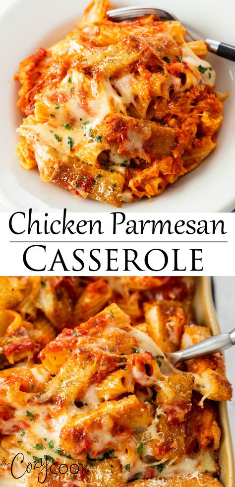 Parmesan Casserole, Chicken Parmesan Casserole, Leftover Rotisserie Chicken, Easy Casserole Recipes, Chicken Dishes Recipes, Easy Casserole, Chicken Parmesan, Chicken Dinner Recipes, Main Dish Recipes