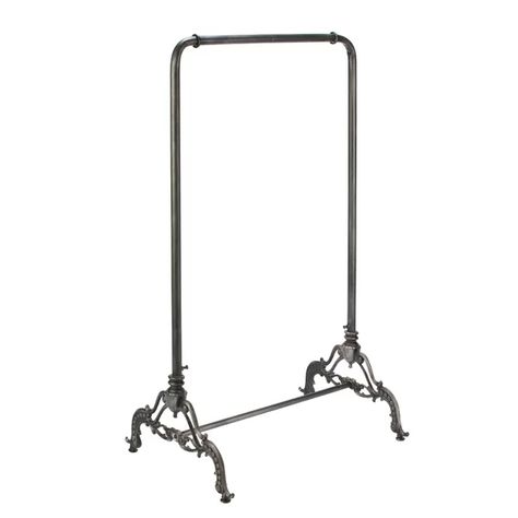 Create an elegant industrial look with an Industrial Clothing Rack. Featuring a dark charcoal painted finish and wide tube metal construction, this rack is perfect for storing coats, scarves and all types of clothing. This rack is the perfect solution to a lack of space, or for hanging additional hanging space for parties and events. The elegantly detailed legs and a heavy cast iron base offer both practicality and allure to any display. Easy assembly required. 33.5" W x 22.5" D x 55.5" H Industrial Clothing Rack, Clothing Rack Bedroom, Industrial Clothing, Charcoal Paint, Metal Clothes Rack, Bean Bag Chair Kids, Metal Clothing, Playroom Furniture, Garment Racks