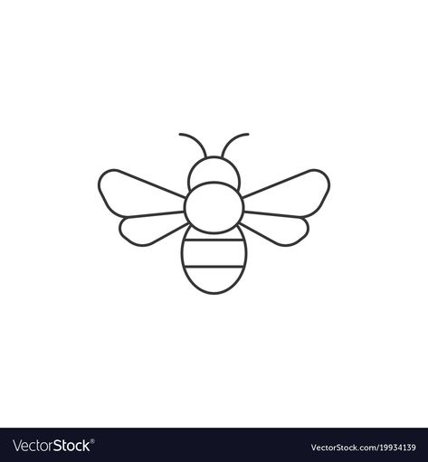 Simple Bee Tattoo Outline, Simple Bee Outline, Bumble Bee Drawing Simple, Bumble Bee Outline, Bee Tattoo Outline, Simple Bee Drawing, Bee Outline Tattoo, Bee Drawing Simple, Simple Bee Tattoo