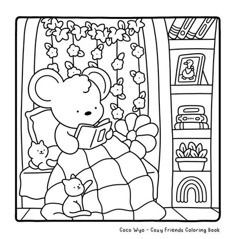 Things To Print Out To Color, A4 Coloring Pages, Bookstore Coloring Pages, Simple Cute Coloring Pages, Self Care Coloring Pages, Coloring Pages Bobbie Goods, Coloring Pages Coco Wyo, Bobbies Goods Coloring Pages, Bear Colouring Pages